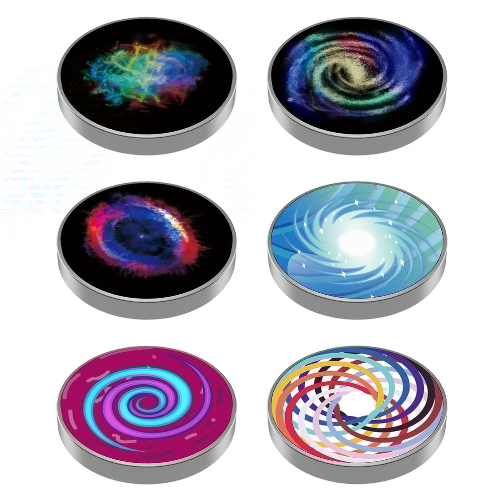 Stainless Steel Galaxy Star Decompression Gyroscope Toy Stress Resistant Fingertip Rotating Gyroscope Table for Kids