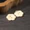 Wooden Flower Buttons Hole FlatBack Buttons For Womens Sweaters Overcoats Apparel Accessories 1