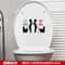 Toilet Sticker Funny Man Removable WC Sticker Selfadhesive Bathroom Wall Stickers Home Decor 3