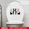 Toilet Sticker Funny Man Removable WC Sticker Selfadhesive Bathroom Wall Stickers Home Decor 3