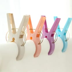 large hanger clips 4pcs/set spring clamp plastic clothes pins windproof beach towel powerful clothespins quilt clip