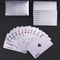 Waterproof Silver Foil Poker Playing Cards Gift Collection for Holiday Party Chess and Card Games
