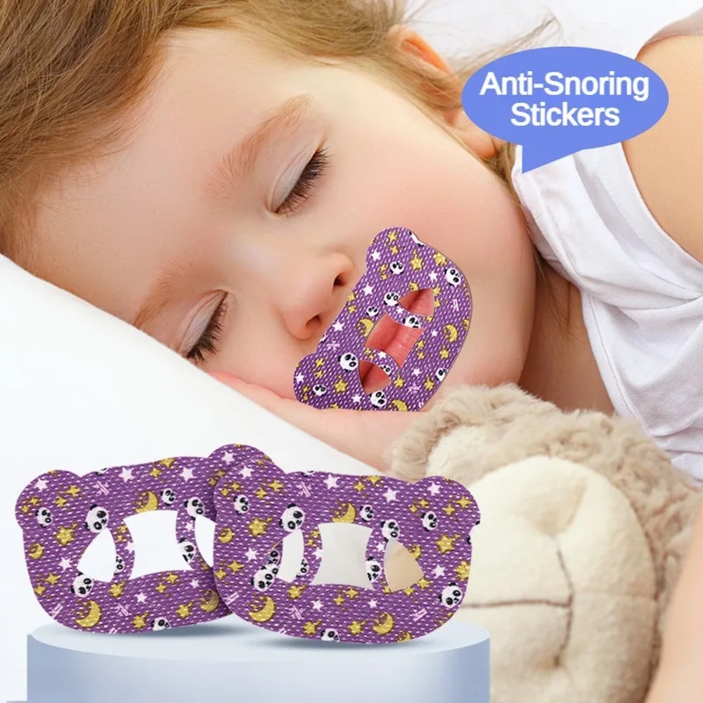 Anti-Snoring Stickers, Children Adult Sleep Breathing Patch, Mouth Correction Orthosis for Night Lip Nose