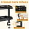 Adjustable Clamp-on Desk Shelf, No Drill, Metal Organizer Rack, High Load-Bearing, Space Saving, Desktop Clamp