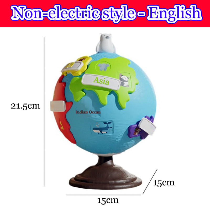 Educational Montessori Globe Piano Music Instruments World Animal Puzzles And Matching Game For Chi 7