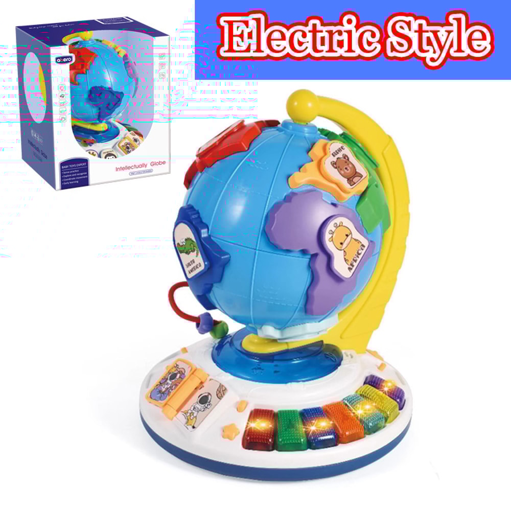Educational Montessori Globe Piano Music Instruments World Animal Puzzles And Matching Game For Chi 6