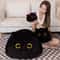 Small Cuddly Black Cat Plush Doll Stuffed Round Ball Cat Plushie Keychain Pendant Toy For Girls 2