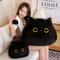 Small Cuddly Black Cat Plush Doll Stuffed Round Ball Cat Plushie Keychain Pendant Toy For Girls 3
