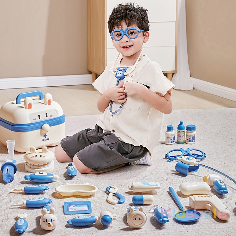 Medical Kit Toys For Kids Kids Doctor Play Set Stethoscope Syringe Dentist Tools Educational Gift F 2