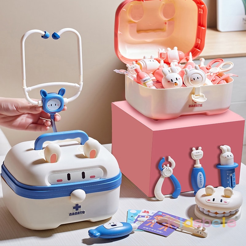 Medical Kit Toys For Kids Kids Doctor Play Set Stethoscope Syringe Dentist Tools Educational Gift F 3