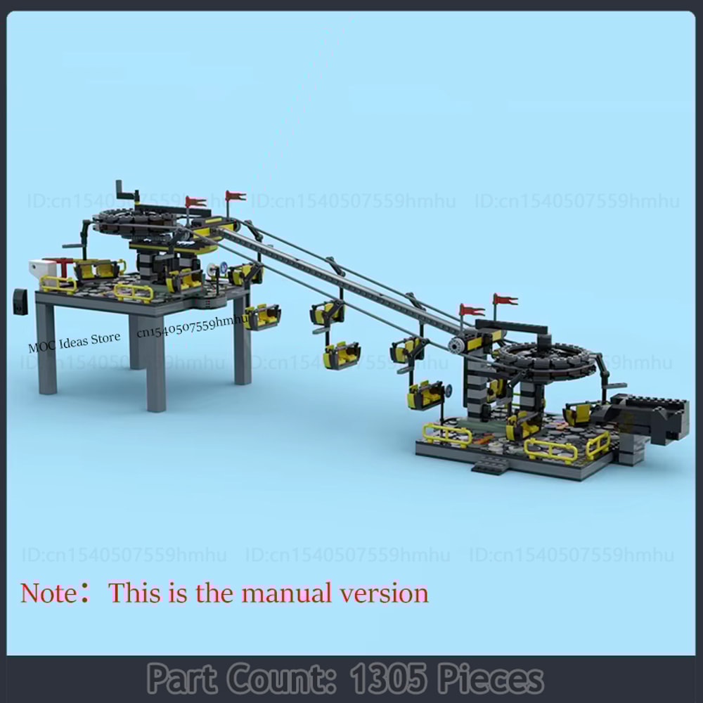 Chairlift Building Block Diy Technology Motor Puzzle Toy Educational Science Creative MOC Bricks Xm 1