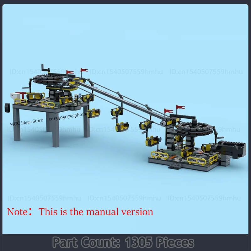 Chairlift Building Block Diy Technology Motor Puzzle Toy Educational Science Creative MOC Bricks Xm 1