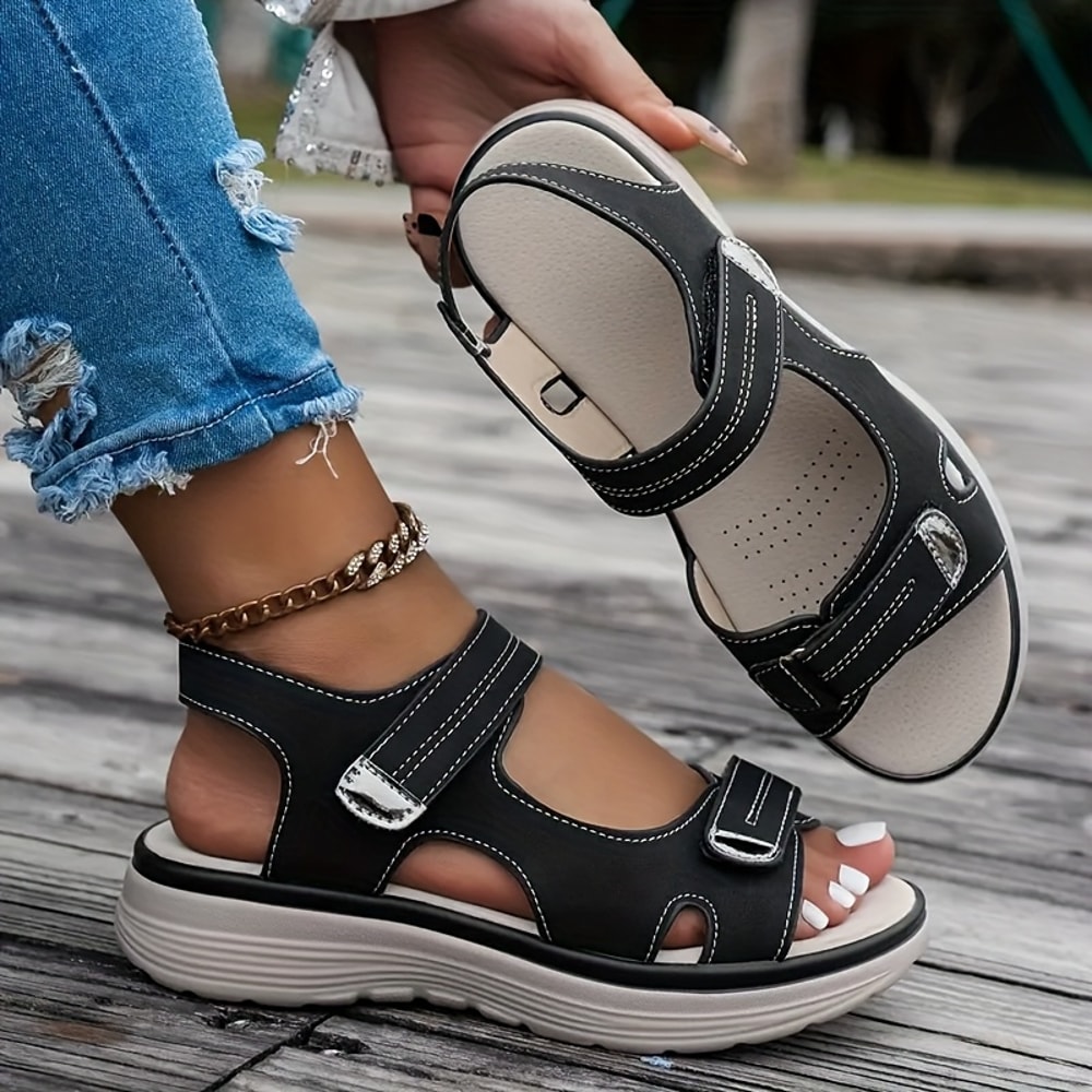 Durable Sandals For Women New Summer Travel Shoes Outdoor Platform Beach Slippers Comfortable Sole 3
