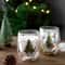 Beautiful Double-Wall Christmas-Themed Glass Mug Heat-Resistant Cup for Coffee Water Ideal Bar Drinkware Christmas Gift