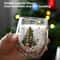 Beautiful Double-Wall Christmas-Themed Glass Mug Heat-Resistant Cup for Coffee Water Ideal Bar Drinkware Christmas Gift