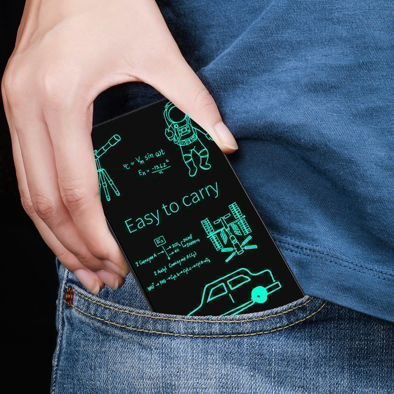 Portable LCD Writing Tablet, Lightweight Digital Notepad, Ideal for Sketching and Drafting with Full Screen Display