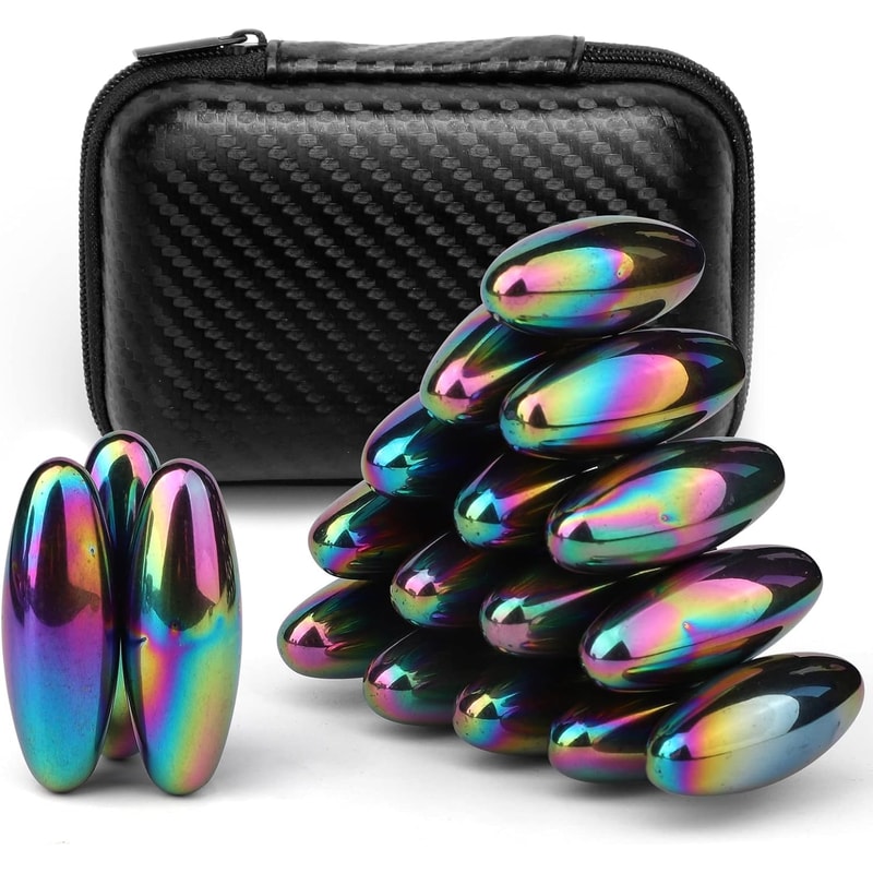 Magnetic Bead Fidgeting Toy For Adults EDC Fidget Toys Oval Magnet Balls Anxiety ADHD Autism Fridge 0