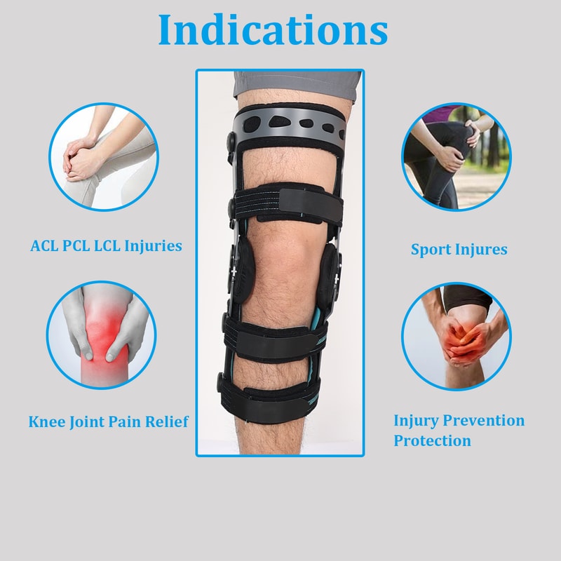 ROM Knee Orthosis for Ligament Injuries Arthritis Meniscus ACL MCL PCL Osteoarthritis Fit Men and Women