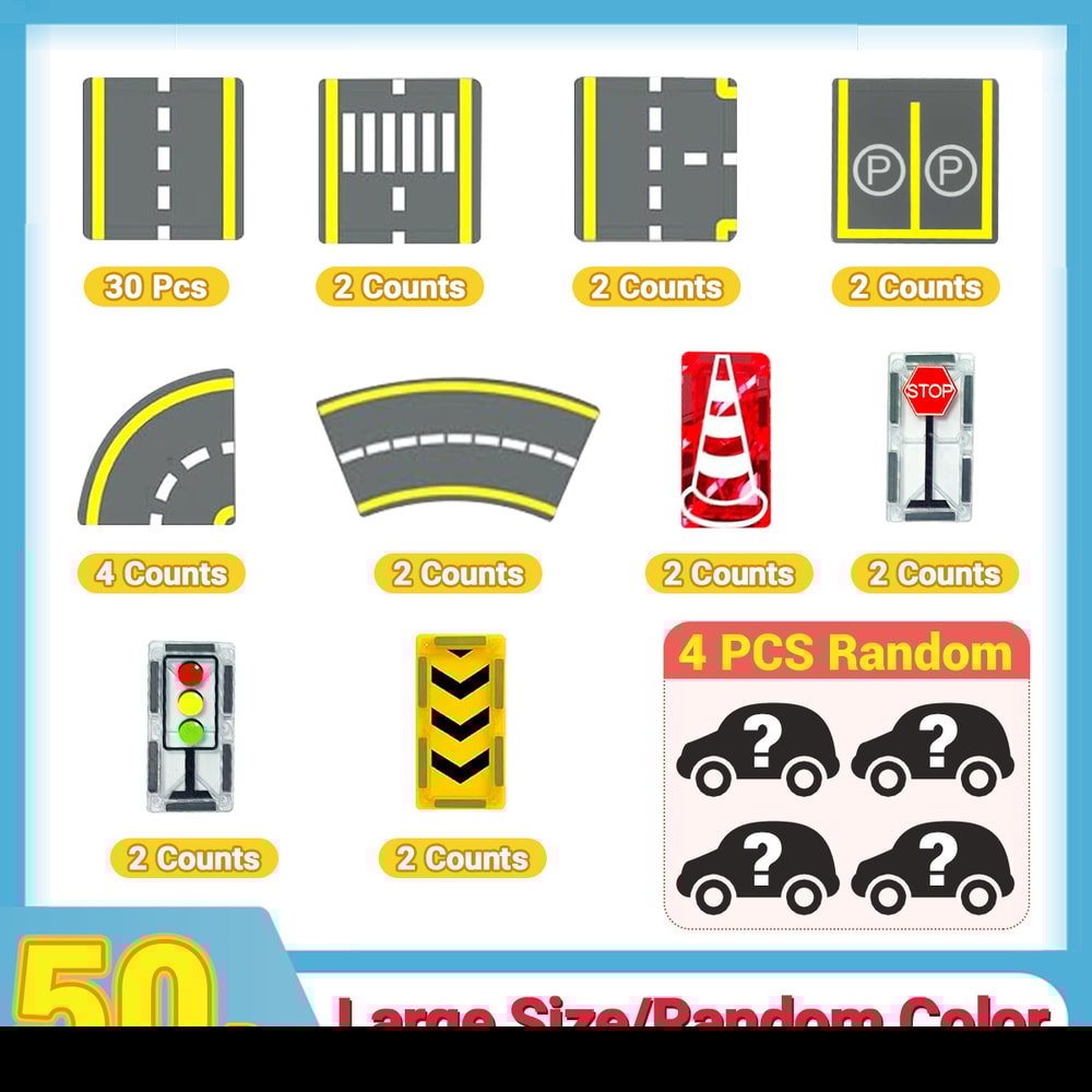 Magnetic Block Creativity And Educational Construction Toys For Kids Magnetic Road Magnet Crane Car 7