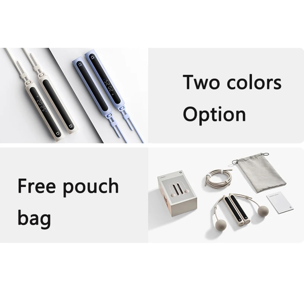 Smart Rope Skipping with Bluetooth Digital Display Precise Counting and Mihome App Data Analysis