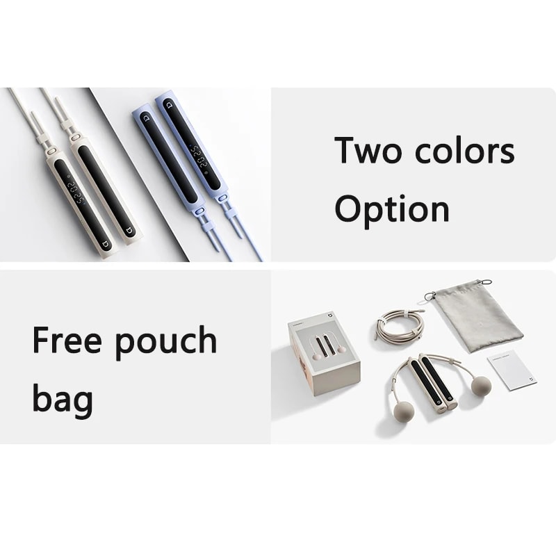 Smart Rope Skipping with Bluetooth Digital Display Precise Counting and Mihome App Data Analysis