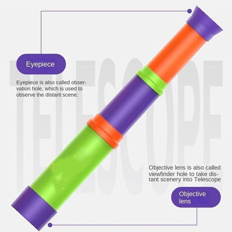 Mini Portable Lens Carrot Telescope 3D Printed Educational Games For Kids Gifts Retractable Toys 5