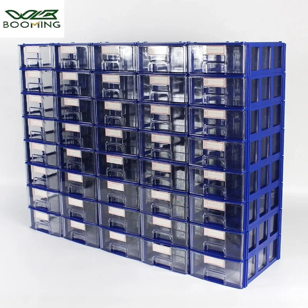 Drawer Storage Box Set Stackable Rectangular Small Parts Organizer for Office Desktop Tool Storage