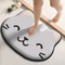 Antislip Cartoon Shaped Foot Mat For Bathroom Absorbent Shower Room Floor Flannel Printed Entrance 6