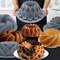 Versatile Silicone Bakeware Set NonStick Cake Molds Flower Assorted Shapes Baking Pans Muffins Choc 0