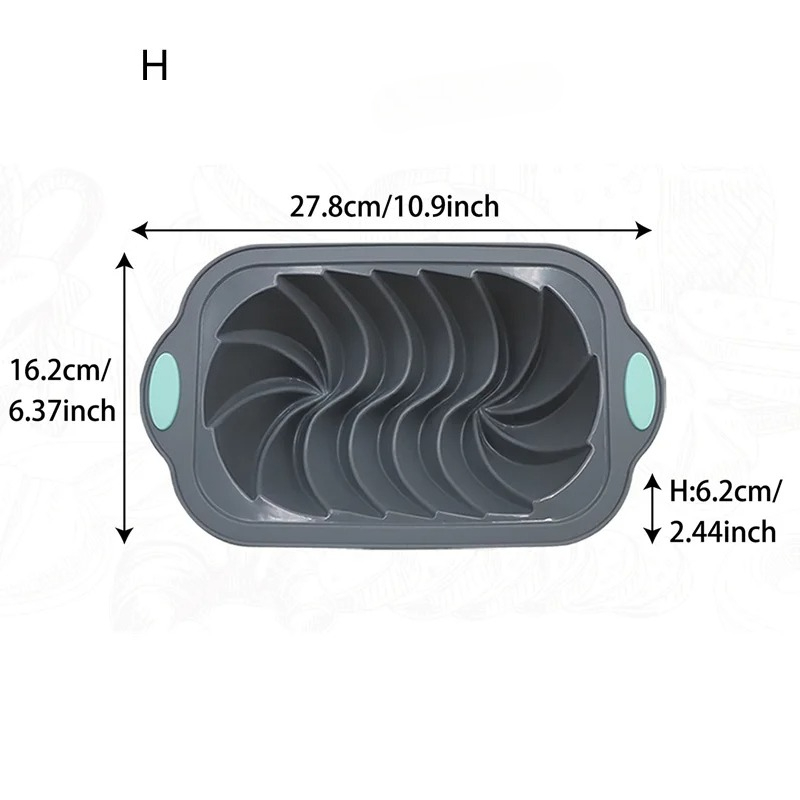 Versatile Silicone Bakeware Set NonStick Cake Molds Flower Assorted Shapes Baking Pans Muffins Choc 5