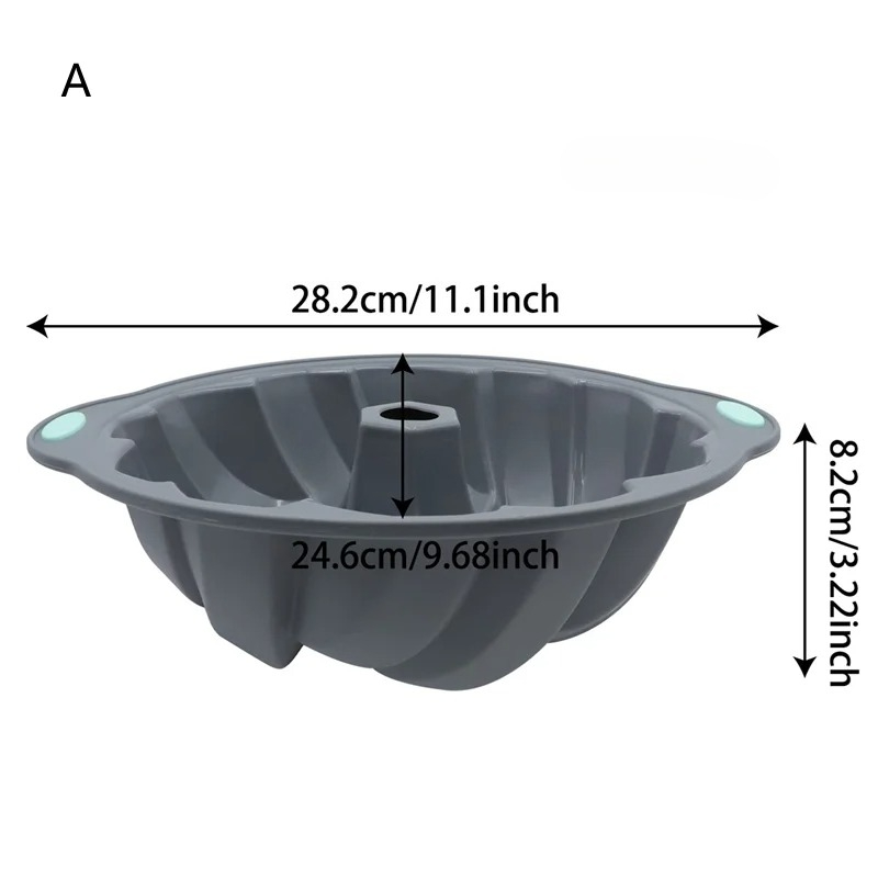 Versatile Silicone Bakeware Set NonStick Cake Molds Flower Assorted Shapes Baking Pans Muffins Choc 6