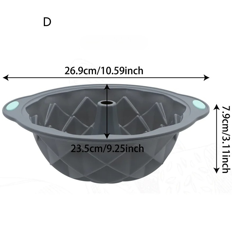Versatile Silicone Bakeware Set NonStick Cake Molds Flower Assorted Shapes Baking Pans Muffins Choc 7