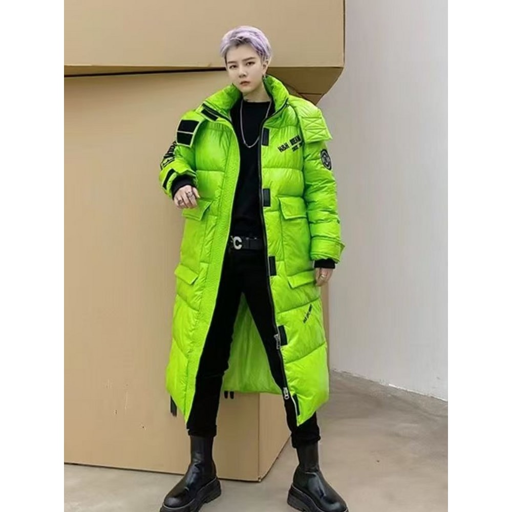 Womens Brand Ski Hooded Coat Winter Long Down Jacket Mens Shiny Waterproof White Duck Down Warm Lig 3