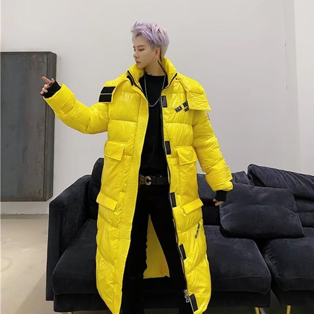 Womens Brand Ski Hooded Coat Winter Long Down Jacket Mens Shiny Waterproof White Duck Down Warm Lig 5