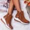 Chunky Sneakers Women High Top Vulcanize Shoes Autumn Platform Wedges Zipper Female Shoes Plus Size 1