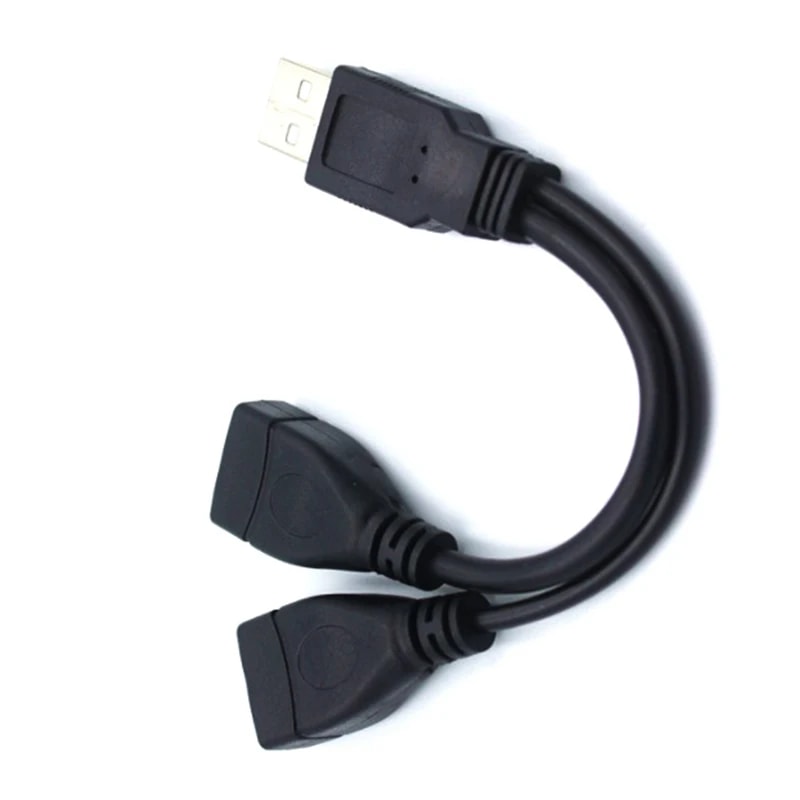 USB Y Cable Power Adapter Male To Female Splitter For PC And Car Data Transmission Charging 5