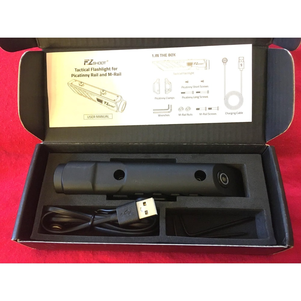 Magnetic Rechargeable Lumens Tactical Flashlight Rifle Strobe LED Light M-Rail Picatinny Hunting Accessories