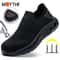 Lightweight Steel Toe Breathable Mens Work Safety Shoes Anti Smashing Anti Slip Indestructible Boots