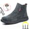 Quality Anti Scalding Welding Boots PunctureProof Men Work Shoes Indestructible Cowhide Protective 5