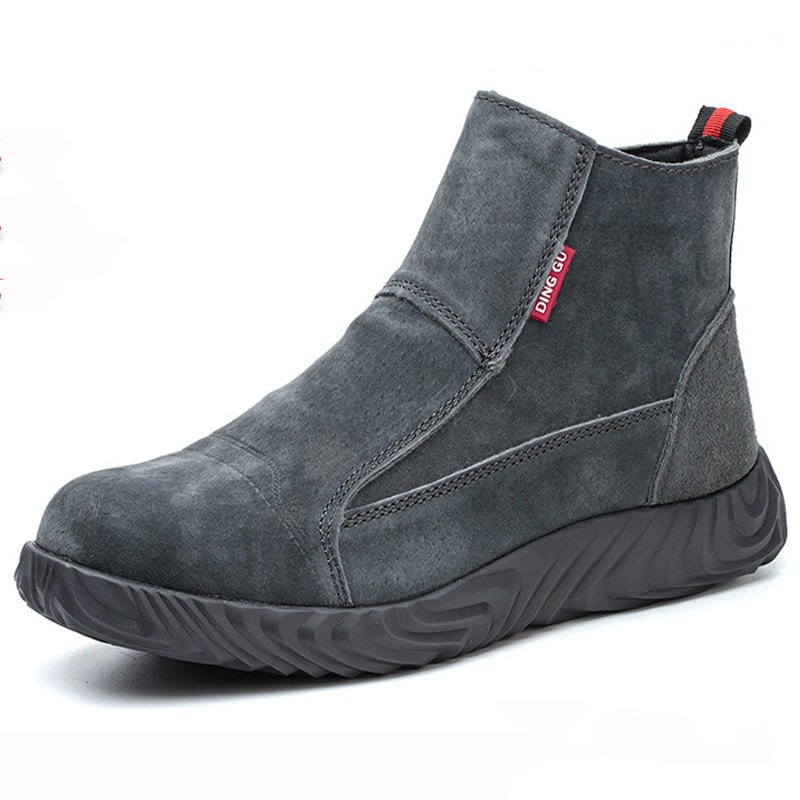 Quality Anti Scalding Welding Boots PunctureProof Men Work Shoes Indestructible Cowhide Protective 7