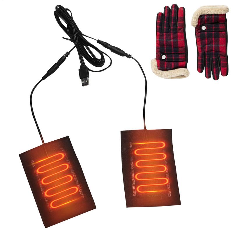 USB Gloves Heated Pad USB Electric Heaties Heated Pad Warming Heating Pad Carbon Fiber Heating Clot 0