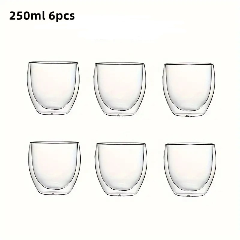 Clear Glass DoubleWall Insulated Espresso Cups Perfect For Tea Coffee Latte Milk Cafe Restaurant Us 5
