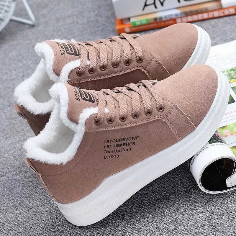 Winter Outdoor Snow Boots New Lace Up Women Shoes Warm Fur Plush Platform Fashion Sneakers Casual L 7