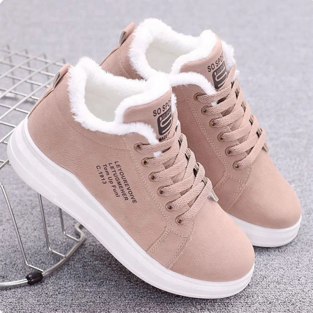 Winter Outdoor Snow Boots New Lace Up Women Shoes Warm Fur Plush Platform Fashion Sneakers Casual L 0