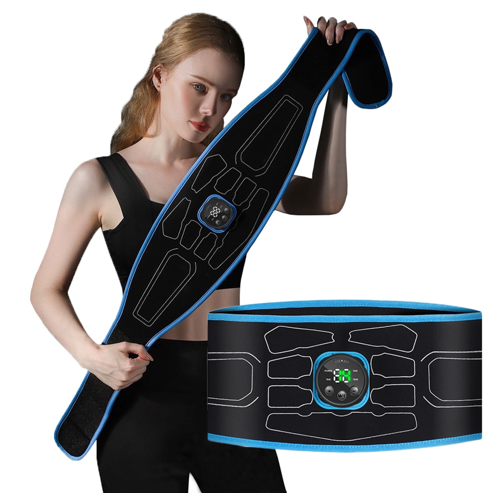 Electric Muscle Stimulation EMS Abdominal Toning Belt Muscle Toner Fitness Massager Waist Trainer Body Slimming Shaping