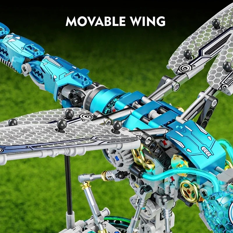 Dragonfly Mechanical Model Building Blocks Kit DIY Toy For Kids And Adults Creative Construction Se 3