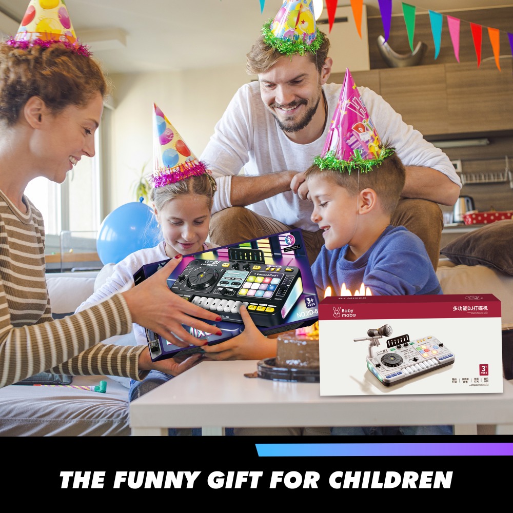 Electronic Piano Keyboard With Bluetooth Kid DJ Mixer And Microphone DJ Turntable Controller Musica 3