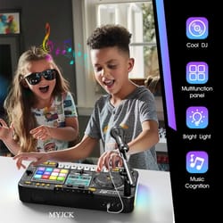 electronic piano keyboard with bluetooth, kid dj mixer and microphone, dj turntable controller, musical instrument
