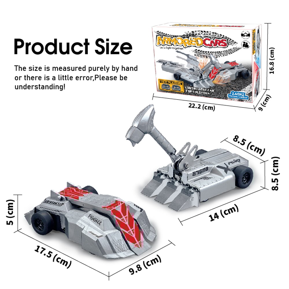 Double Combat Armored Car Gladiator Battle Toy Car Bumper Car Remote Control Halloween Gift For Par 6