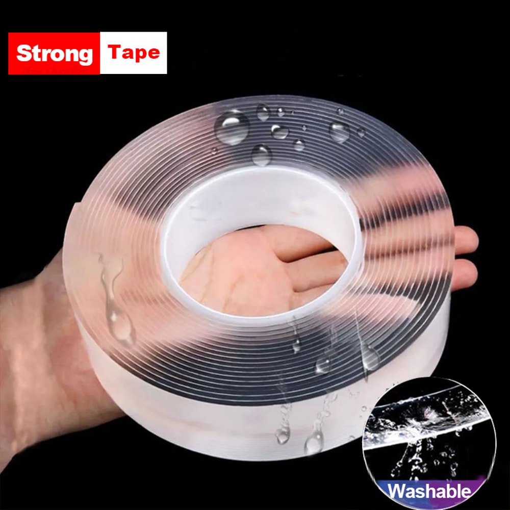 Super Strong Nano Tape Double-Sided Adhesive Transparent Reusable Waterproof Heat Resistance for Home Decoration